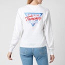 Tommy Jeans Women's Tjw Triangle Back Longsleeve Top - White
