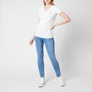 Guess Women's Short Sleeve Vn Mini Triangle T-Shirt - True White