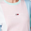 Tommy Jeans Women's TJW Color Block T-Shirt Dress - Romantic Pink Multi