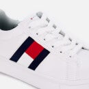 Tommy Hilfiger Boys' Low Top Flag Trainers - White/White/Blue - UK 12 Kids
