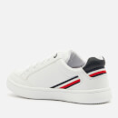 Tommy Hilfiger Kids' Low Cut Lace Up Stripe Sneakers - White/Multicolour