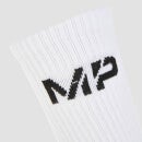 MP Men's Crew Socks (3 Pack) - White - UK 6-8