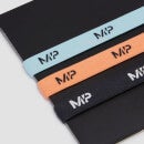 MP-Stirnbänder (3er Pack) — Schwarz/Arktikblau/Nektarine