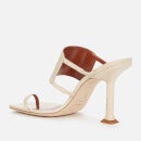 BY FAR Women's Gigi Creased Leather Heeled Sandals - Ivory