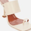 BY FAR Women's Gigi Creased Leather Heeled Sandals - Ivory