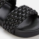 Dune Women's Laylow Leather Double Strap Sandals - Black