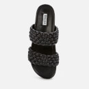 Dune Women's Laylow Leather Double Strap Sandals - Black