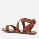 Dune Women's Leels Leather Flat Sandals - Tan