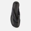 Dune Women's Longisland Leather Toe Post Sandals - Black - UK 3