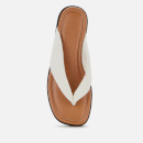 Dune Women's Longisland Leather Toe Post Sandals - Ecru/Leather