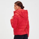 Plumífero con capucha, ligero y plegable para mujer de MP - Rojo