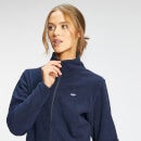 MP Damen Essential Fleece Jacke mit durchgehendem Reißverschluss — Navy - XXS