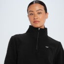 MP Women's Essential 1/4 Zip Fleece - Black - XS