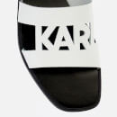 KARL LAGERFELD Women's Skoot II Karl Cut Out Flat Sandals - White