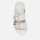 KARL LAGERFELD Women's Kapri Leather Flatform Sandals - White