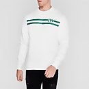 Hatton Stripe Crew Neck Sweatshirt - White