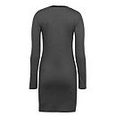 Newtonmore Long Sleeve Ringer Dress - Charcoal