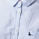 Guilden Stripe Boyfriend Shirt - Pale Blue