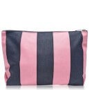 Hayle Large Pouch - Pink Navy Strip