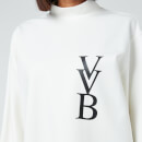 Victoria, Victoria Beckham Women's 3D Logo Ponti Jersey Sweatshirt - Ivory