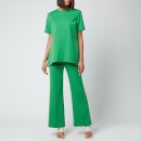 Victoria, Victoria Beckham Women's High Waist Cropped Lightweight Stretch Trouser - Foliage Green