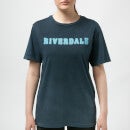 Riverdale Riverdale Logo Unisex T-Shirt - Navy Acid Wash