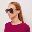 Gucci Women's Horsebit Combi Frame Sunglasses - Black/Black/Grey