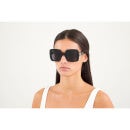 Gucci Women's GG Square Frame Acetate Sunglasses - Black/Black/Grey