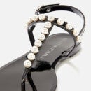 Stuart Weitzman Women's Goldie Jelly Toe Post Sandals - Black - UK 3.5