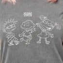 Rugrats Women's T-Shirt Dress - Black Acid Wash