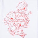 Rugrats Unisex Ringer T-Shirt - Wit/Rood