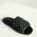 Simon Miller Women's Vegan Slit Slide Sandals - Black