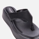 Vagabond Women's Courtney Leather Toe Post Sandals - Black/Black