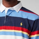 Polo Ralph Lauren Men's Rustic Jersey Stripe Rugby Polo Shirt - Newport Navy Multi - S