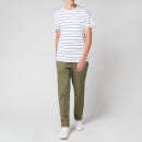Polo Ralph Lauren Men's Custom Slim Fit Striped Crewneck T-Shirt - White/Sapphire Star