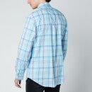 Polo Ralph Lauren Men's Custom Slim Fit Plaid Poplin Shirt - Pink/Blue Multi - L