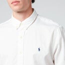 Polo Ralph Lauren Men's Slim Fit Garment Dyed Twill Short Sleeve Shirt - White - S