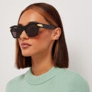 Bottega Veneta Women's D-Frame Acetate Sunglasses - Black/Grey