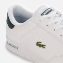 Lacoste Men's Twin Serve 0721 1 Leather Cupsole Trainers - White/Dark Green - UK 7