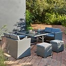 Bambrick 8 seater grey rattan cube garden hot sale furniture set