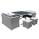 Bambrick 8 Seater Grey Rattan Cube Garden Sofa Set