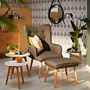 Leon Chair Footstool Grey
