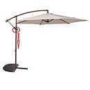 3m Overhanging Parasol Dark Grey Homebase