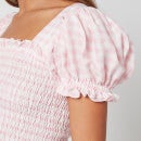 Sleeper Women's Belle Linen Dress - Pink & White - M