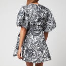 Faithfull The Brand Women's Godiva Wrap Dress - Faye Paisley Print Charcoal