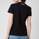KARL LAGERFELD Women's Rhinestone Logo T-Shirt - Black