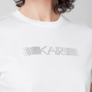 KARL LAGERFELD Women's Rhinestone Logo T-Shirt - White