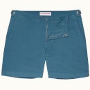 Bulldog Cotton Twill 블루 중간 기장 코튼 트윌 쇼츠 카프리