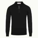 Moonraker Knitted Half Zip 007 메리노(Merino) 니트 하프지프 풀오버 블랙