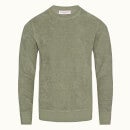 Pierce Towelling 클래식 핏 Towelling 스웨츠셔츠 아티초크